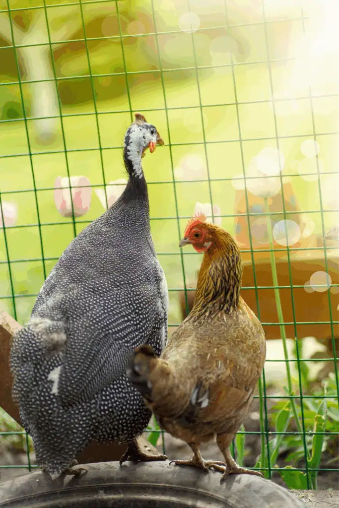 Can chickens and guineas live together