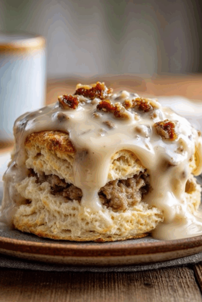 Biscuits and sausage gravy