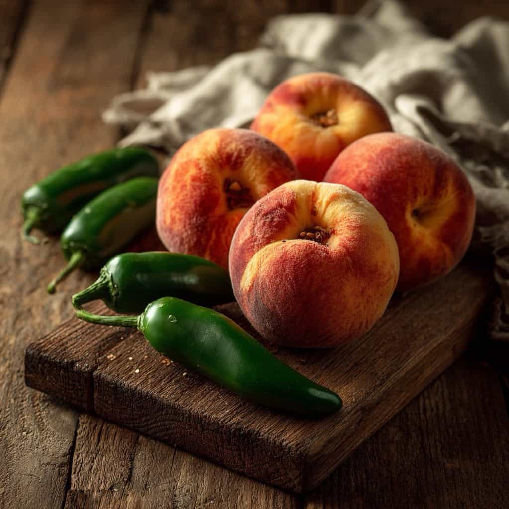 Pepper-Infused Peach Jam: A Sweet And Spicy Preserve For Your Pantry 7 Pepper-infused peach jam ingredients