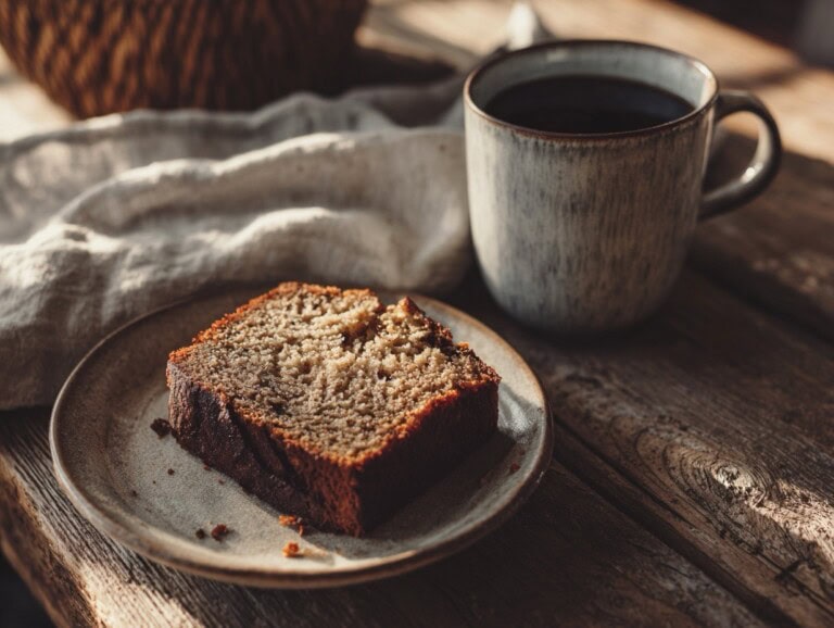 The Most Amazing Banana Bread Recipe 11 Banana bread and coffee