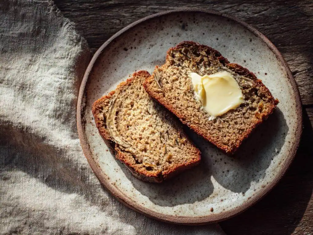 The Most Amazing Banana Bread Recipe 10 Banana bread on a plate