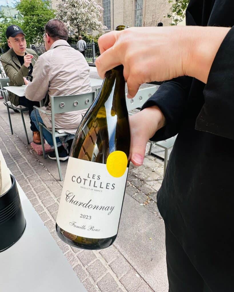 Wine at Bikt in Gothenburg, Sweden