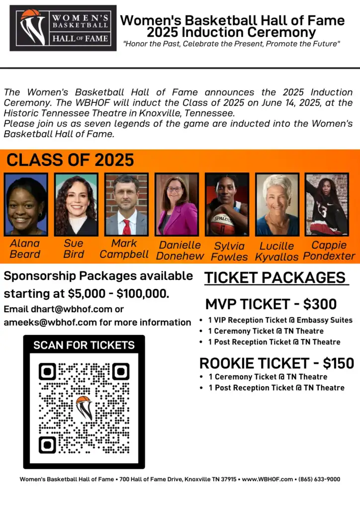 2025 induction Sponsorship and Sales One-Pager
