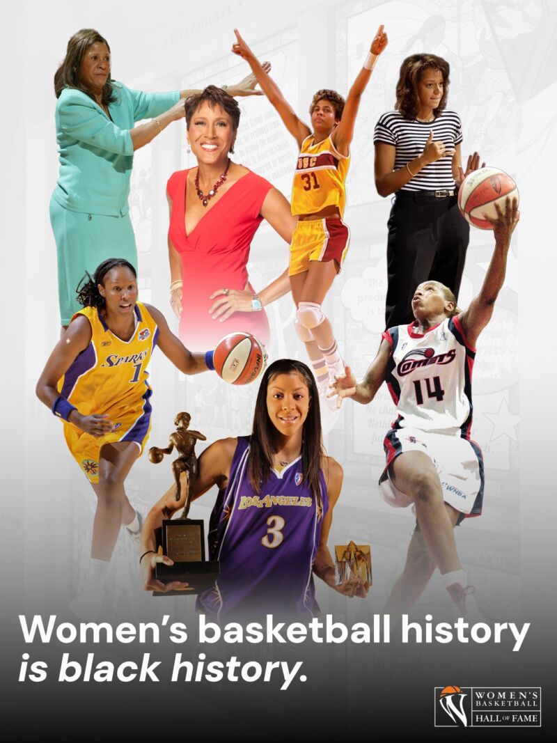 Image for the Tweet beginning: Women’s basketball history is black