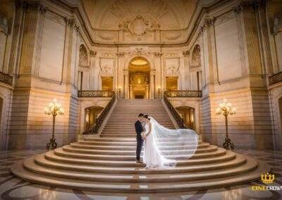 CineCrown San francisco city hall wedding photography.