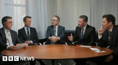 Colbert Talks Show’s End with Late-Night Peers