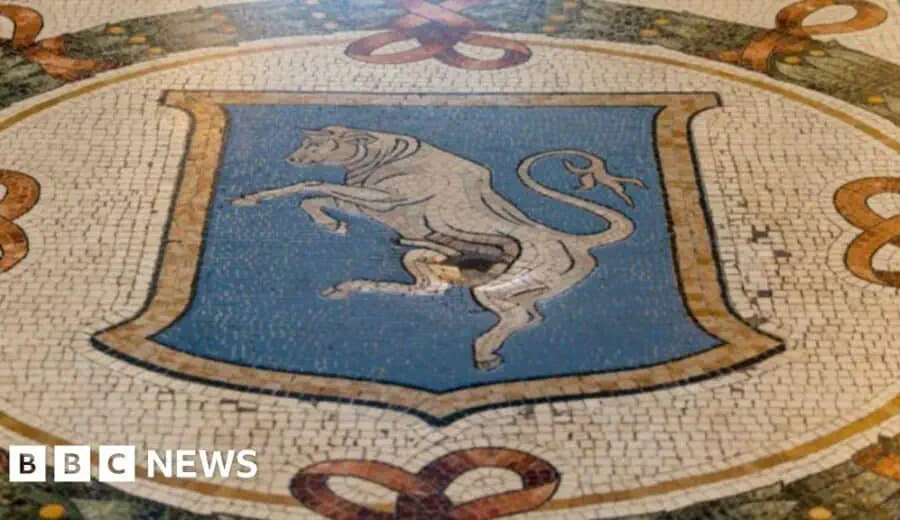 Milan Restores Bull Mosaic After Tourist Tradition Takes Toll