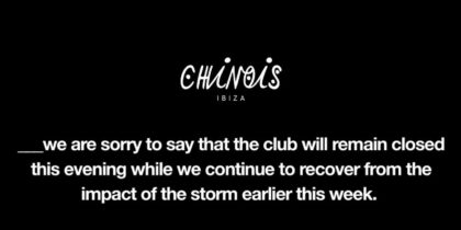 Chinois Ibiza werkt onvermoeibaar aan heropening na de storm.