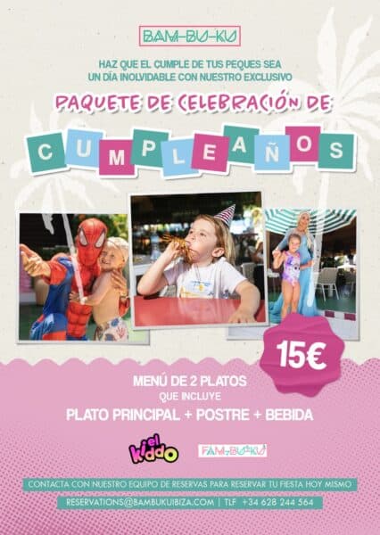Celebra tu cumpleaños en Bam-Bu-Ku