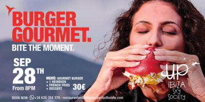 Burger Gourmet en Up Ibiza Sky Society