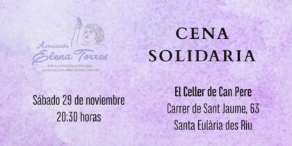 Cena benéfica en El Celler de Can Pere por la Asociación Elena Torres