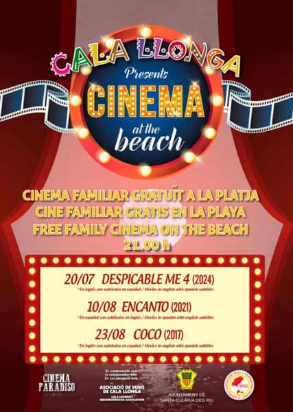 Cine en la playa de Cala Llonga para toda la familia