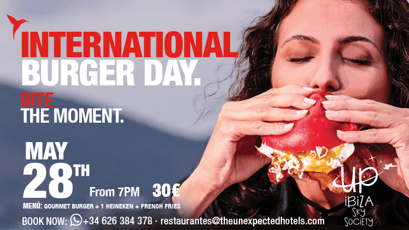 Día Internacional de la Hamburguesa en Up Ibiza Sky Society