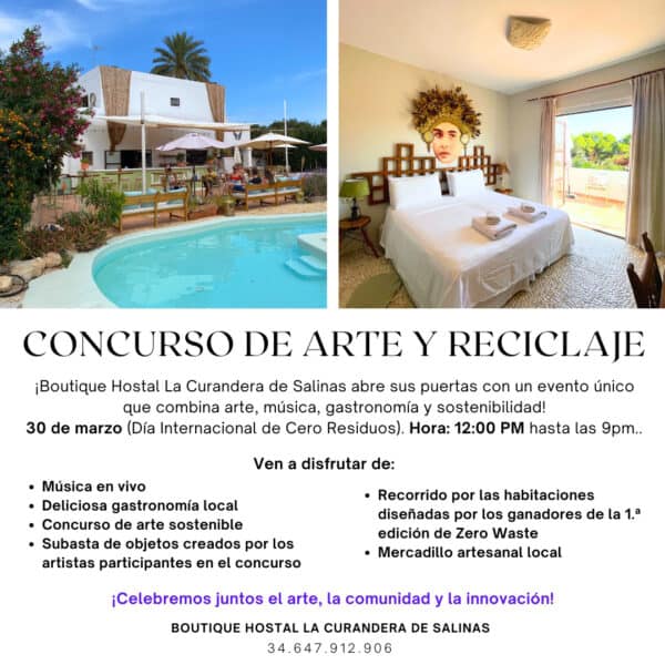 Subasta de arte y gran evento final del concurso Zero Waste en La Curandera de Salinas