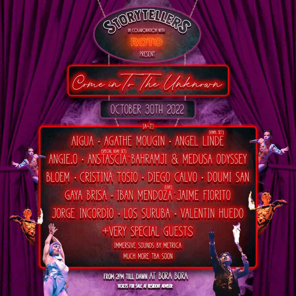 Come into the unknown, fiesta de Halloween en Bora Bora Ibiza con Storytellers