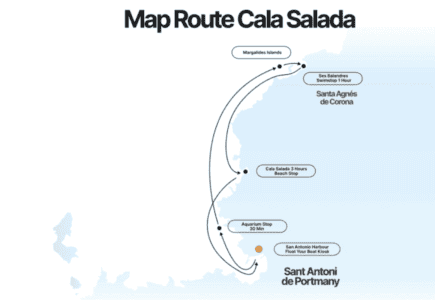 Excursión en barco: cala Salada y costa noroeste