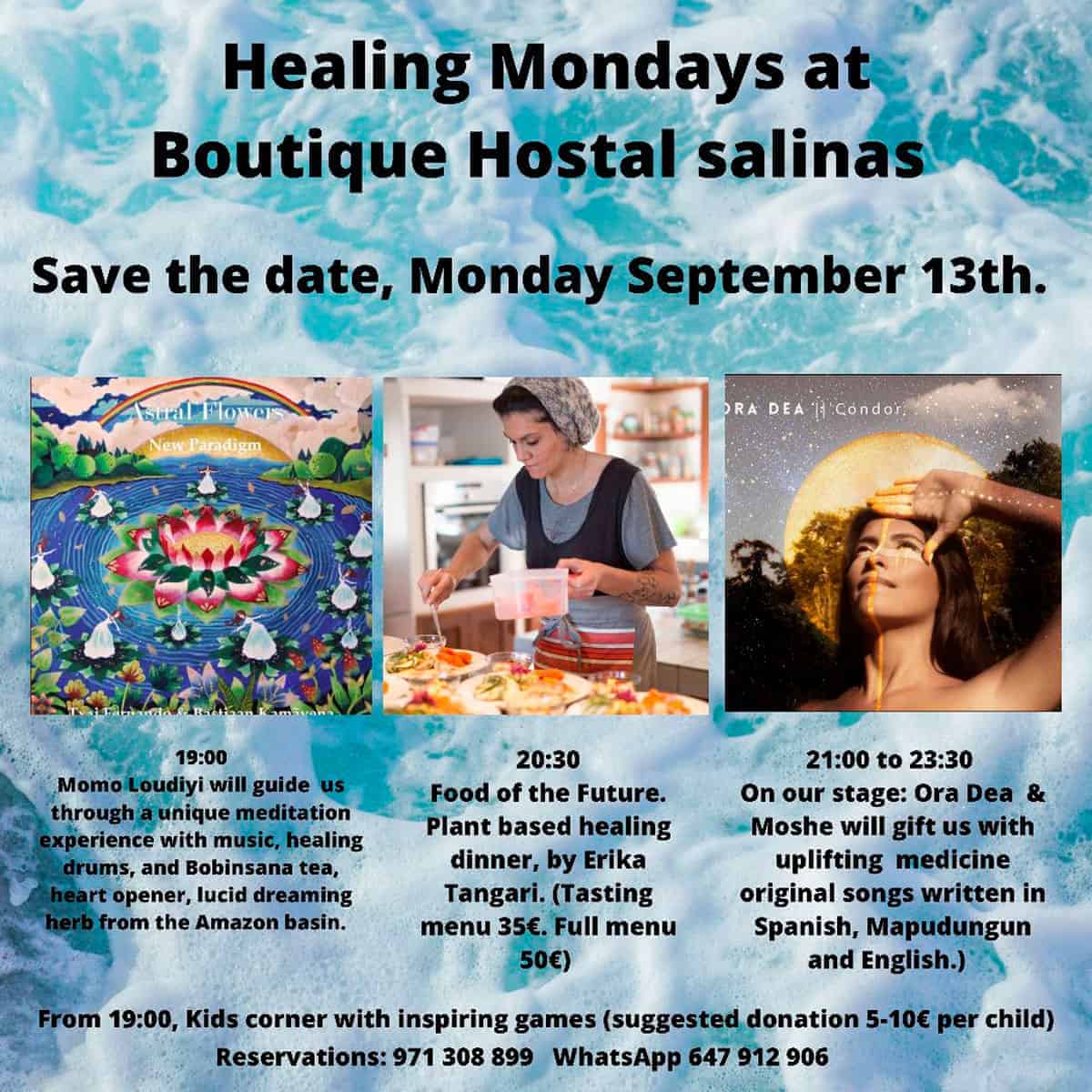 Celebra la vida con Healing Mondays en Boutique Hostal Salinas Ibiza