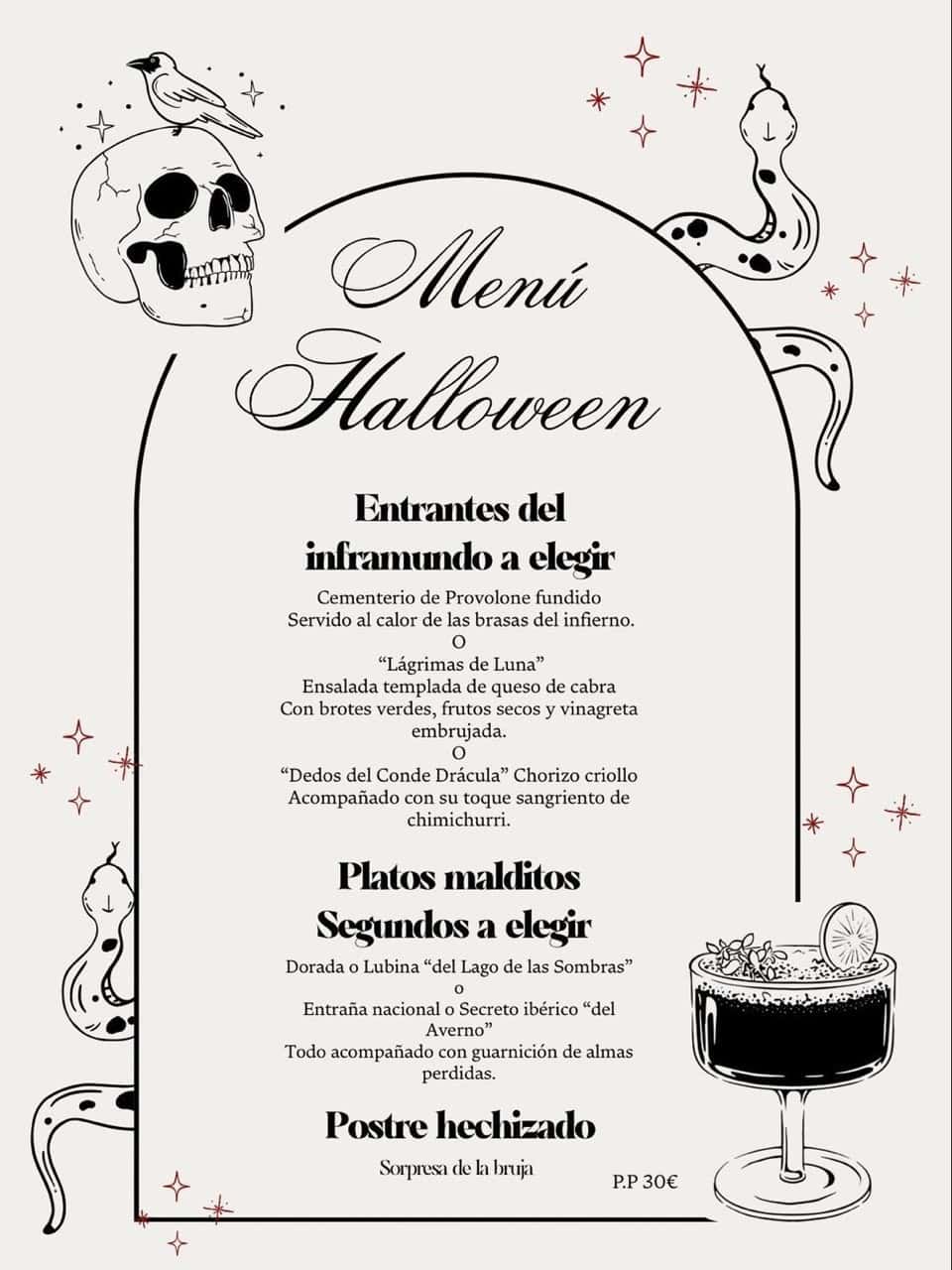 Halloween en restaurante Grill Sa Brasa