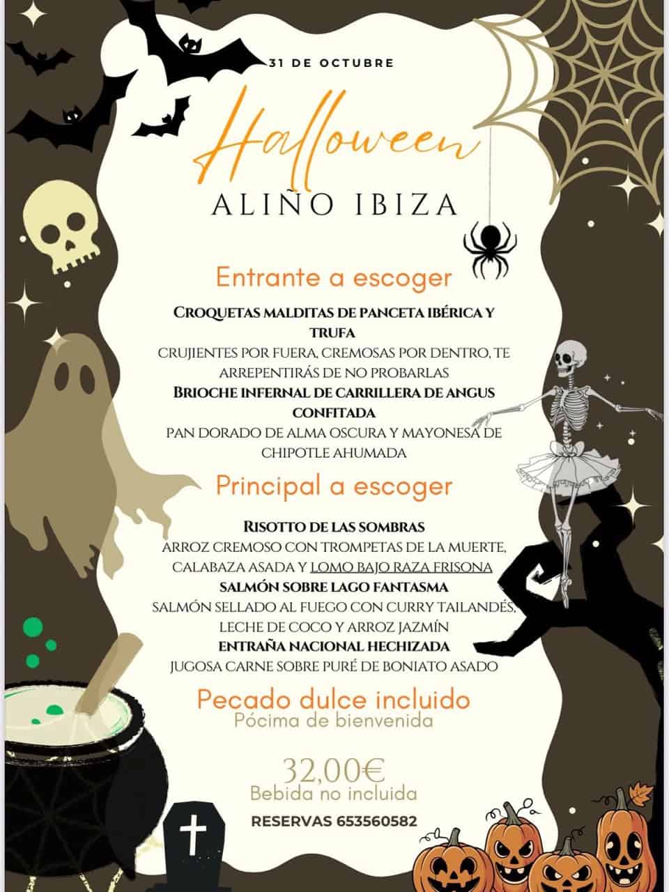 Cena de Halloween en Aliño Ibiza