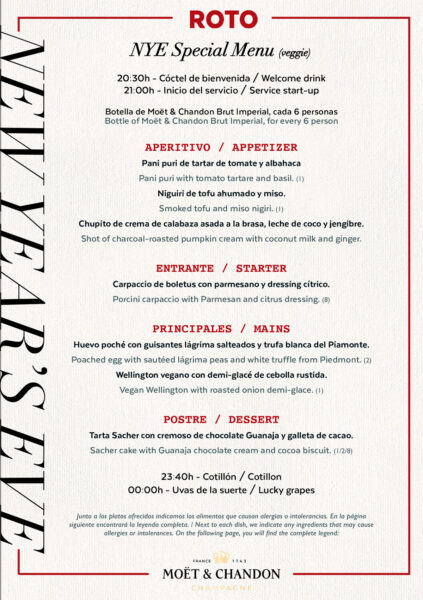 Menús de Navidad, Nochevieja, Año Nuevo y Reyes en ROTO