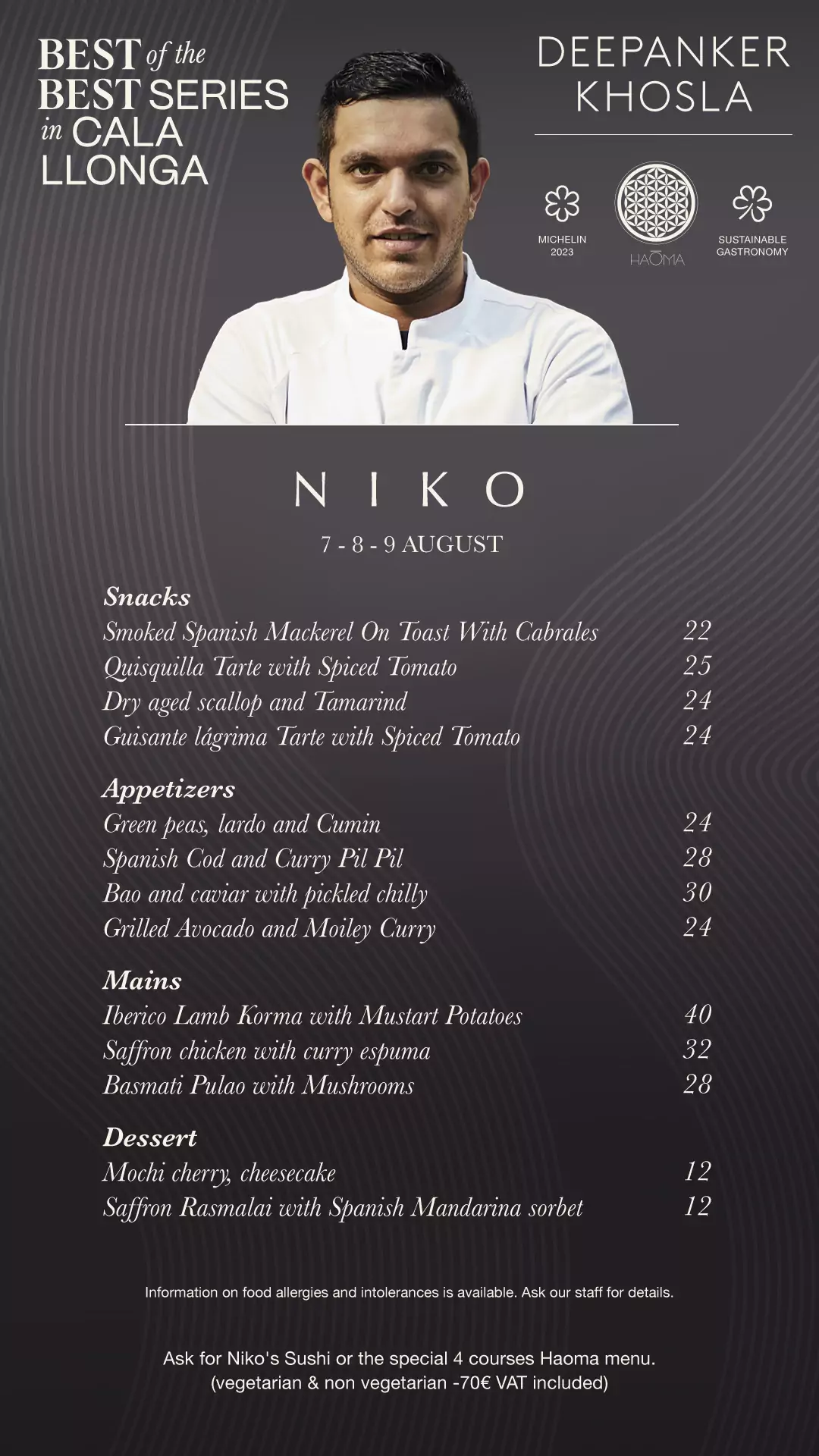 Fusión Tailandesa-India con el chef Deepanker Khosla en Niko