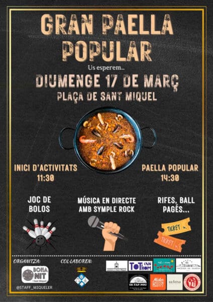 Gran paella popular en San Miguel