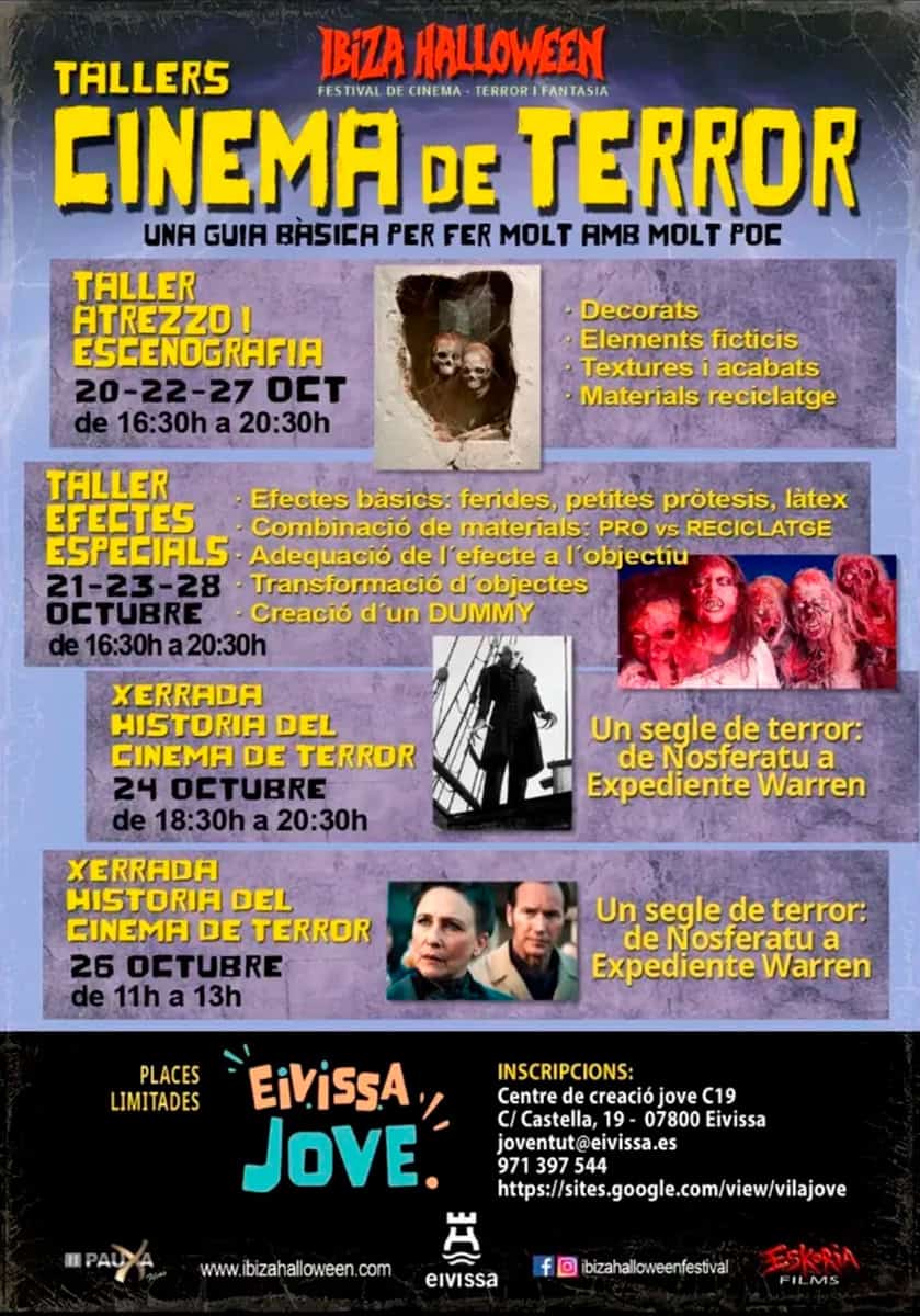 Talleres de cine de terror con el Ibiza Halloween Festival