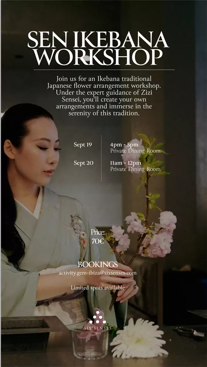 Taller SEN Ikebana en Six Senses Ibiza