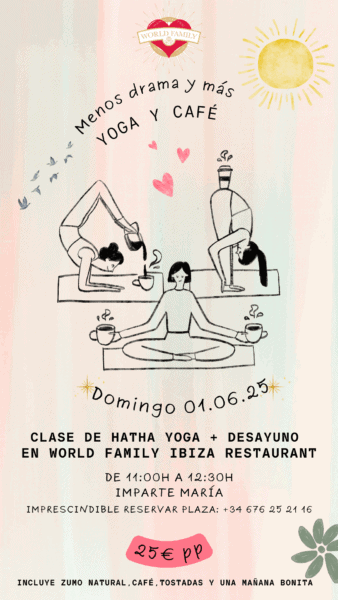 Yoga y desayuno en World Family Ibiza