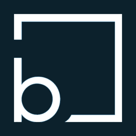 Icon representing SharePoint document management and intranet solutions, featuring a stylized letter "b" within a square outline.