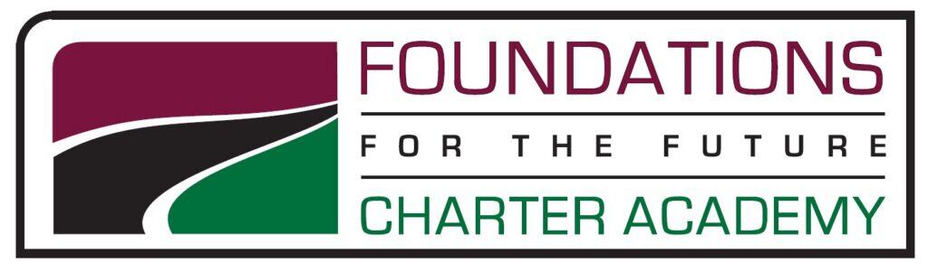 Foundation logo featuring the Charter Academy name and slogan.