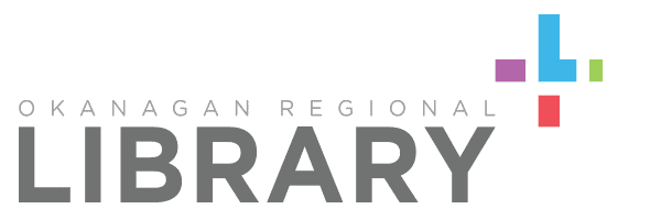 Okanagan Regional Library logo featuring colorful geometric shapes and modern design elements.