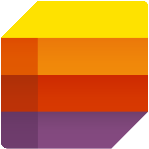 Colorful Microsoft 365 logo featuring yellow, orange, red, and purple blocks in a geometric design.