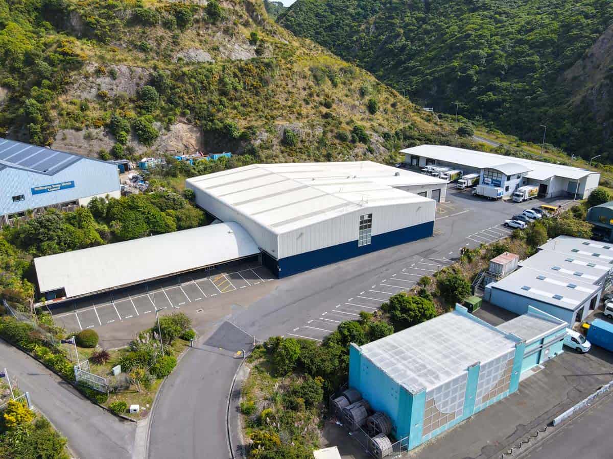 Modern industrial warehouse facility at 14 Tyers Road, White Lion, with spacious parking and scenic.