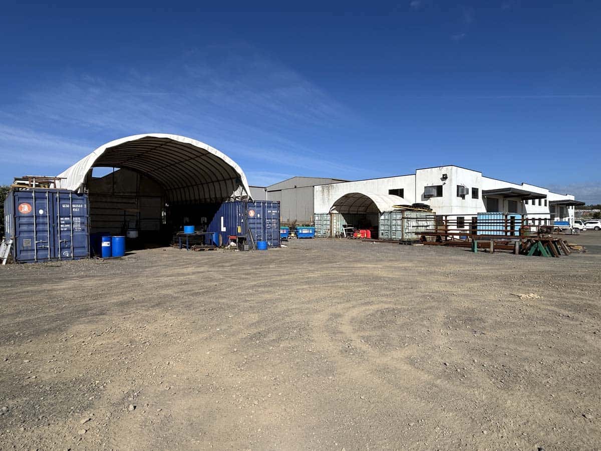 White Lion farm storage and workshop facilities at 211 Connett Road.
