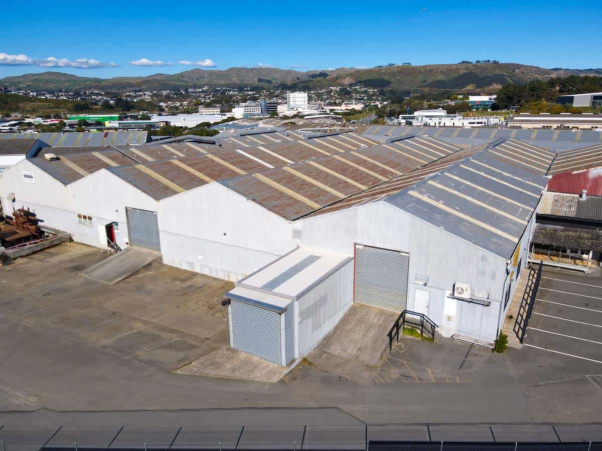 Large industrial warehouse with metal roofing at 8 Mohuia Crescent, White Lion, NZ.