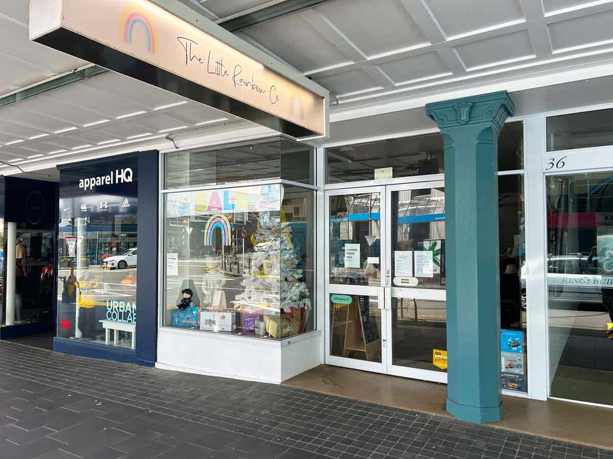White Lion retail store exterior in New Zealand.