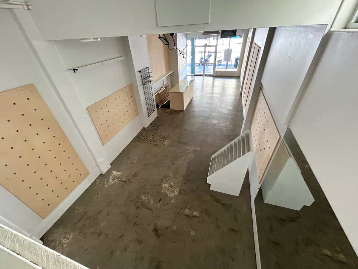 Modern commercial space with minimalist design and natural light.