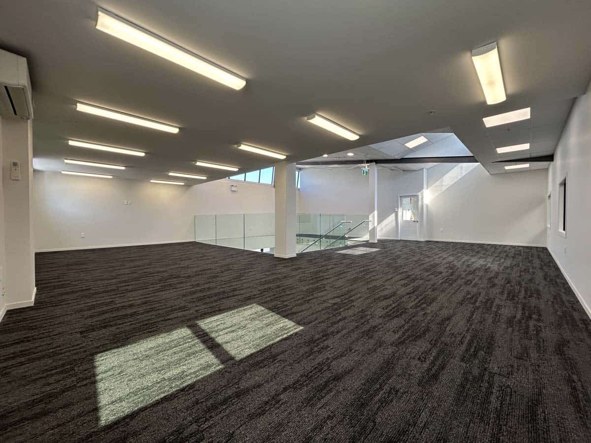 Bright, spacious office interior with ample lighting and contemporary design.