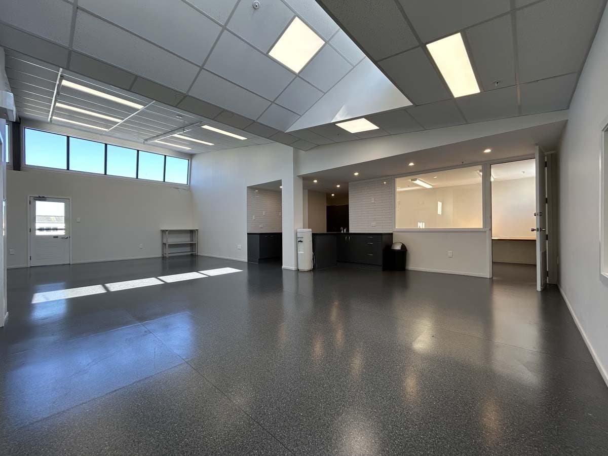 Spacious, modern interior of White Lion commercial property at 69 Waione Street, Auckland.