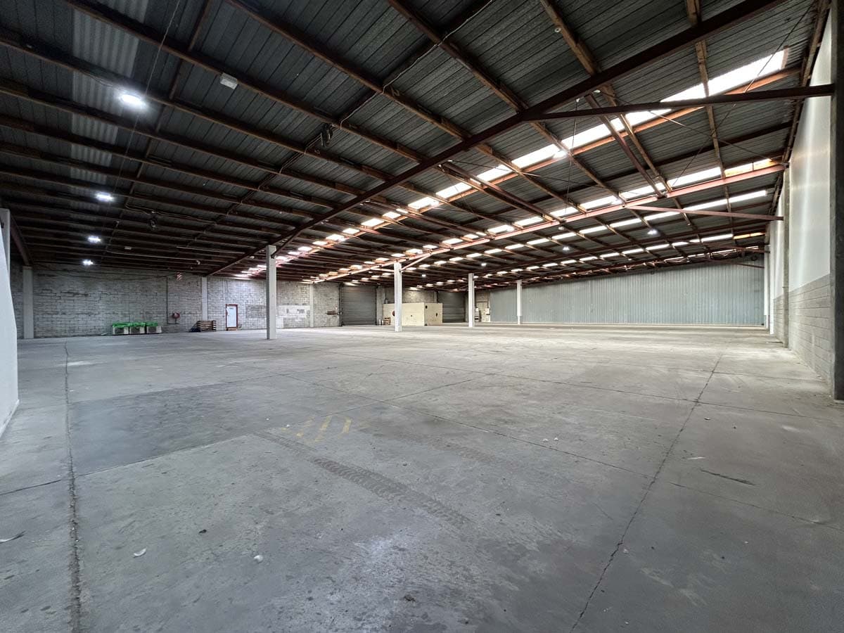 Spacious warehouse interior at White Lion, 77 Port Road, Auckland.
