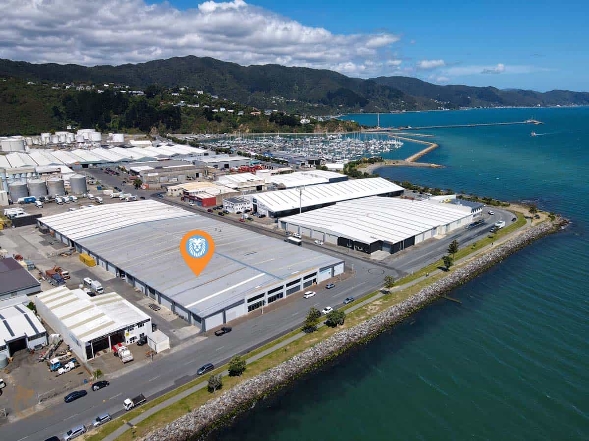 Industrial warehouse at 77 Port Road, White Lion, Auckland, New Zealand.