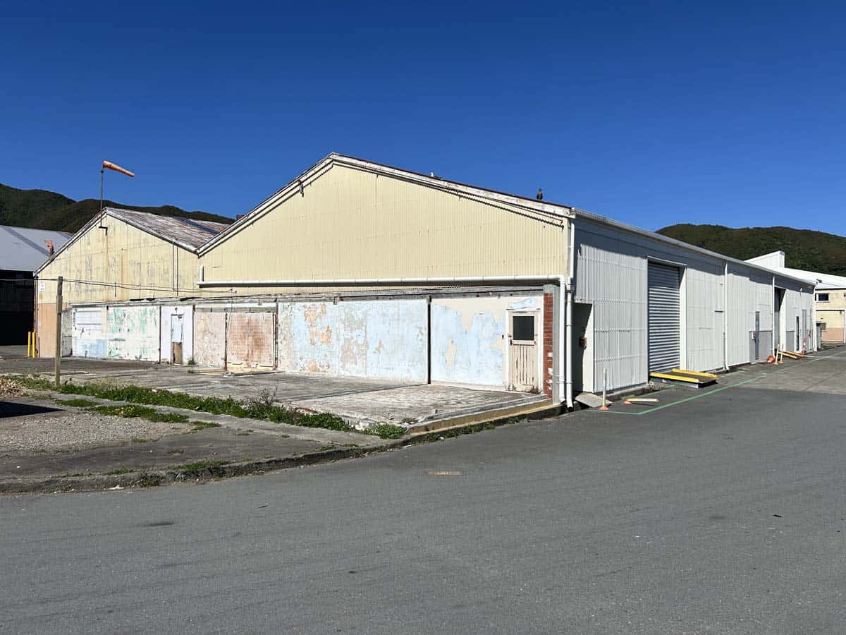 Industrial warehouse at 42 Seaview Road, White Lion, New Zealand.
