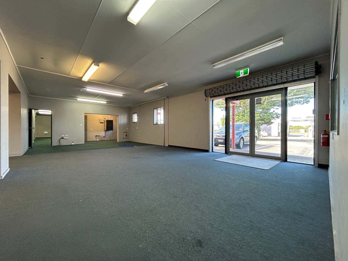 Spacious interior of White Lion commercial property at 1121 Devon Road.