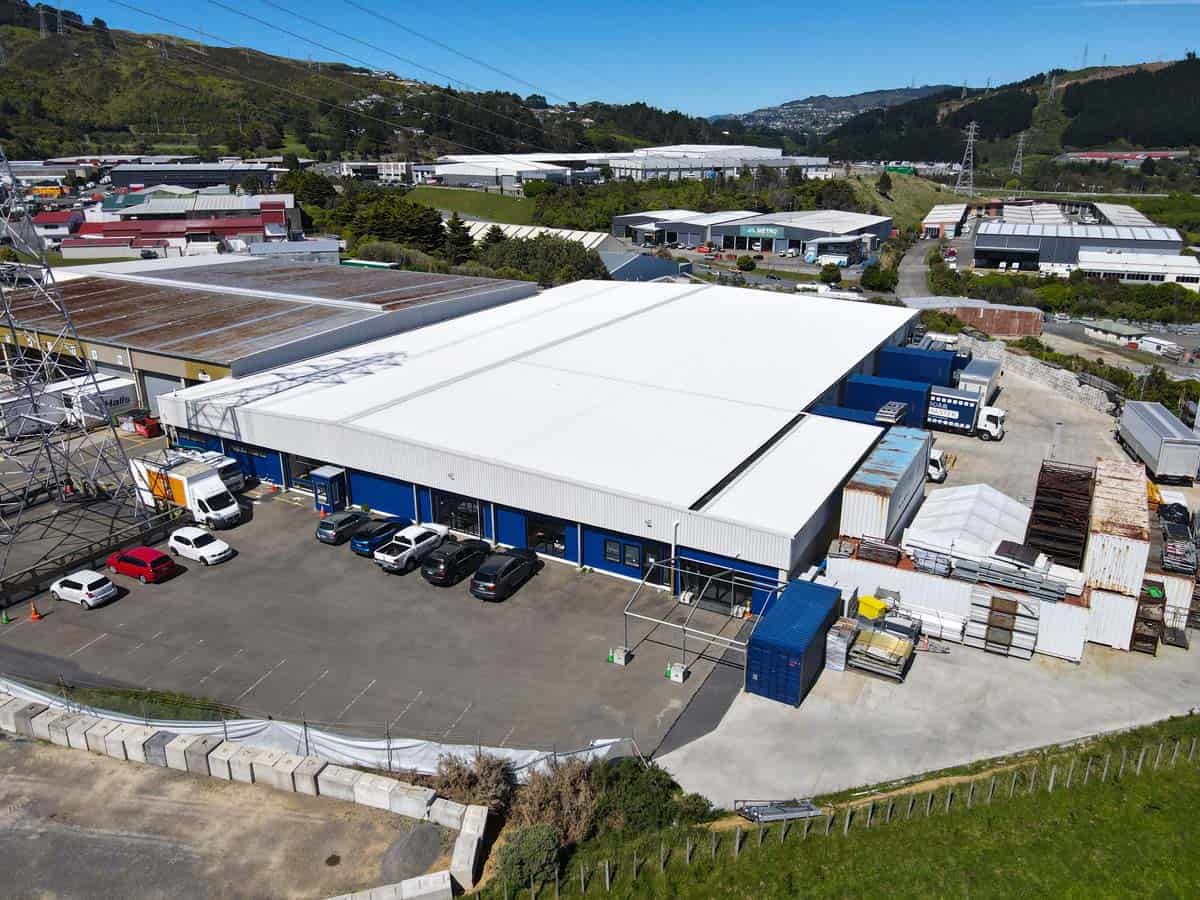 Modern industrial warehouse at 25 Cashew Street, White Lion facility in New Zealand.
