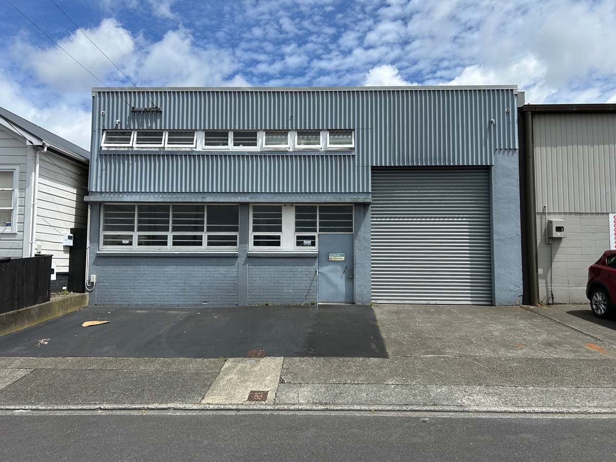 Industrial warehouse at 122 Hutt Road, Wellington, New Zealand.
