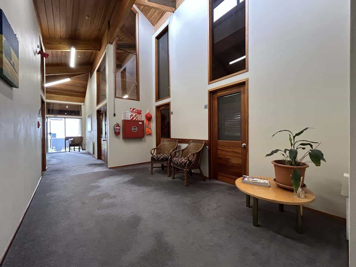 Interior view of White Lion office at Powderham Business Centre.