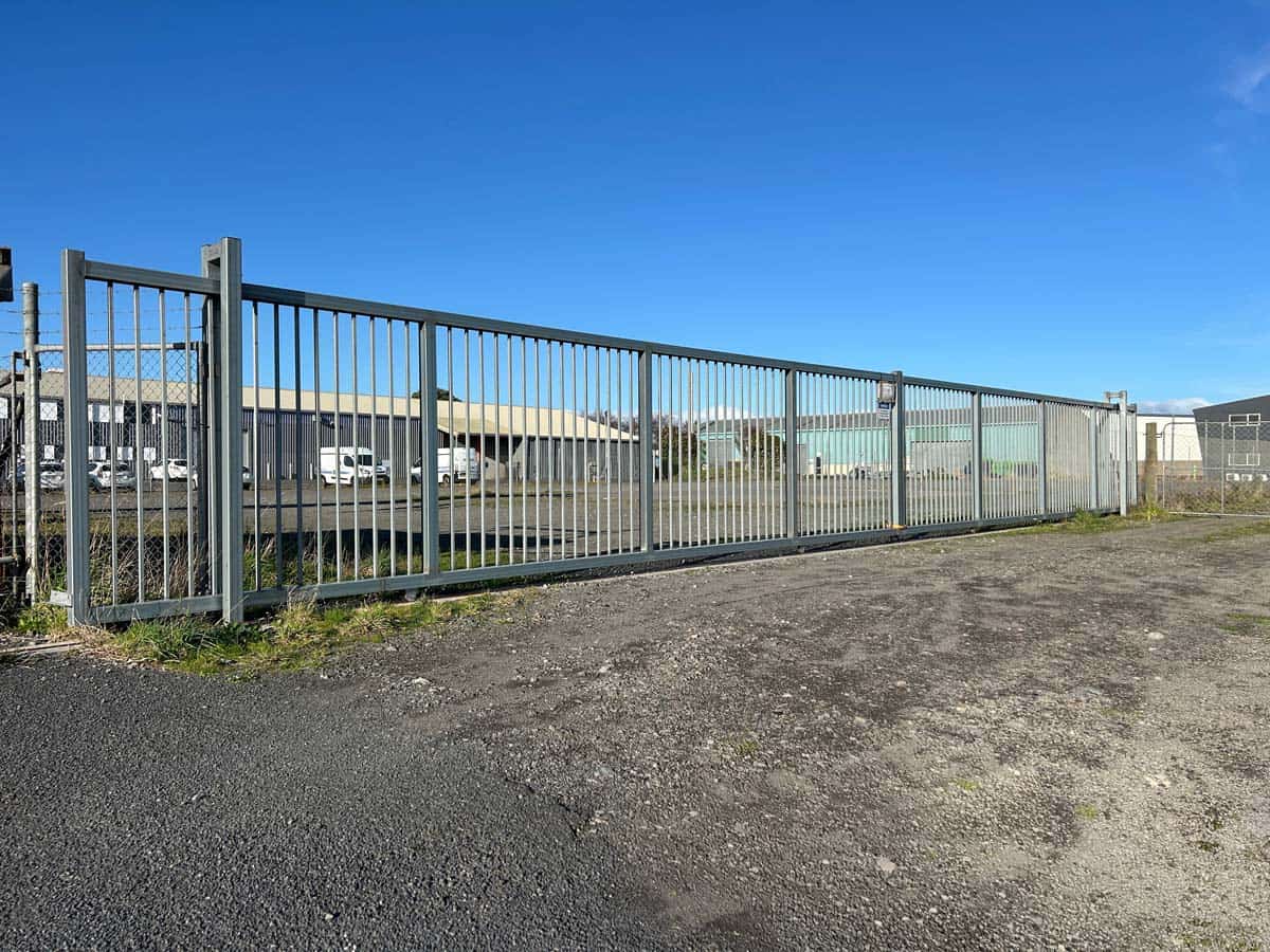 Durable metal security fence installed in Auckland, New Zealand.