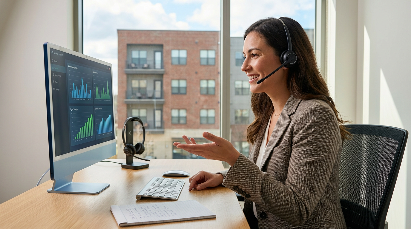 Customer service representative providing technical support for Asheville apartment internet issue