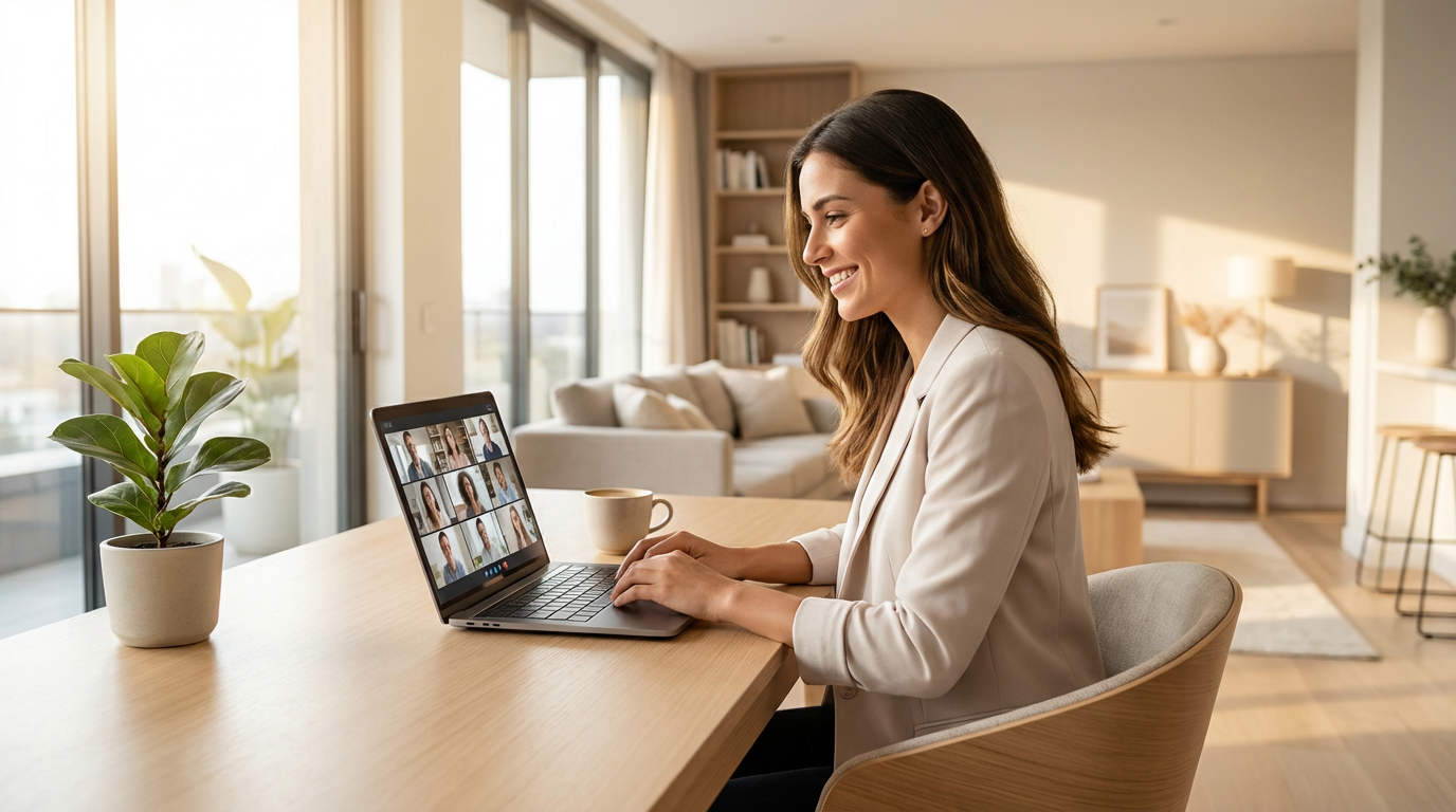 Toledo apartment resident enjoying high-speed internet while working remotely from home
